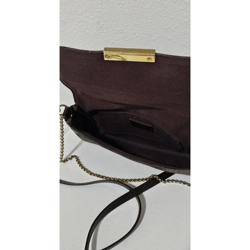 LOUIS VUITTON Favorite PM Damier Ebene Crossbody Bag FRANCE‎  Du1154 Color Brown